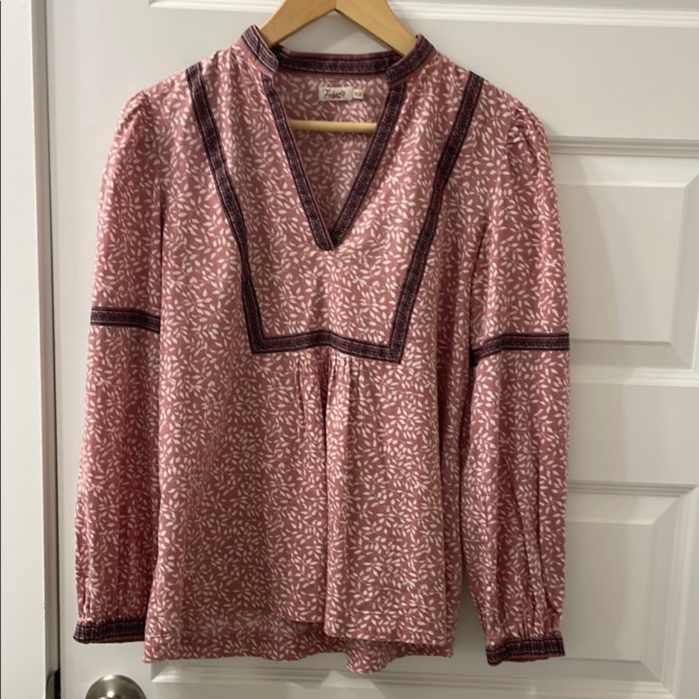 Faherty Pink  Blouse